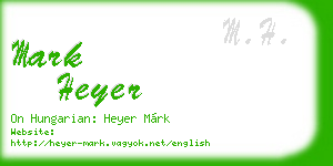 mark heyer business card